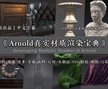 Arnold 阿诺德真实材质宝典【中文有工程文件】