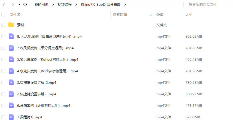 Rhino7.0 SubD 细分曲面【有素材】