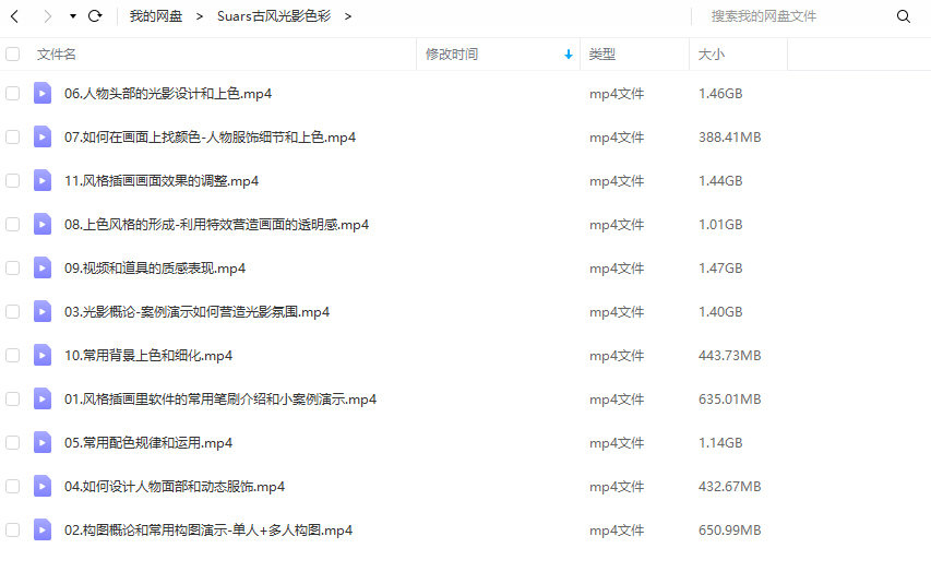 Suars古风光影色彩2020年9月结课【】