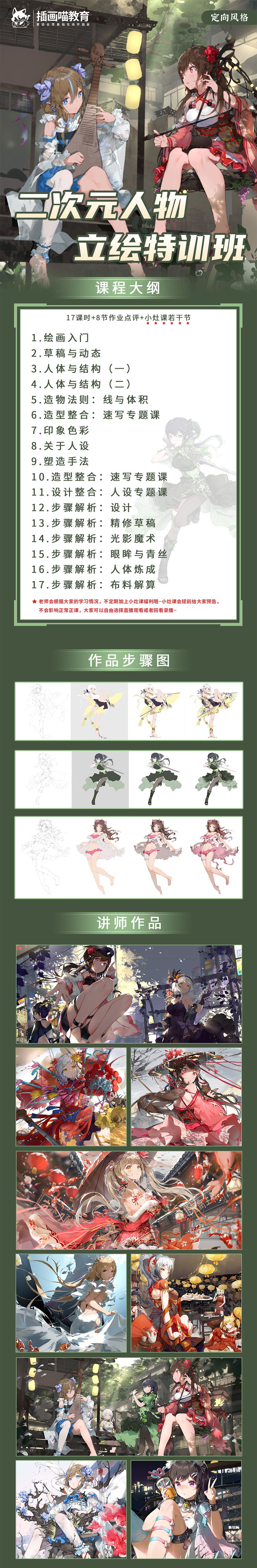 插画喵 BODHI老师 二次元人物立绘特训班