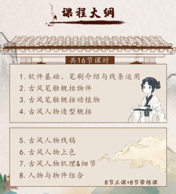 肥大不咕 古风水墨人物团练课第1季