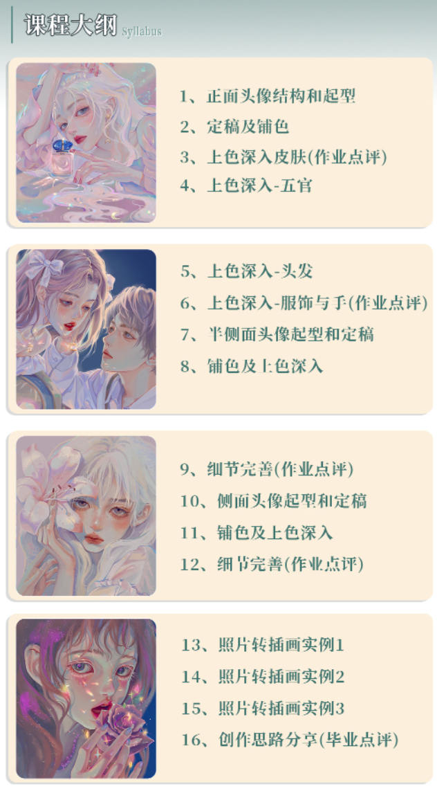 gua老师 ipad人物头像特训暑假班