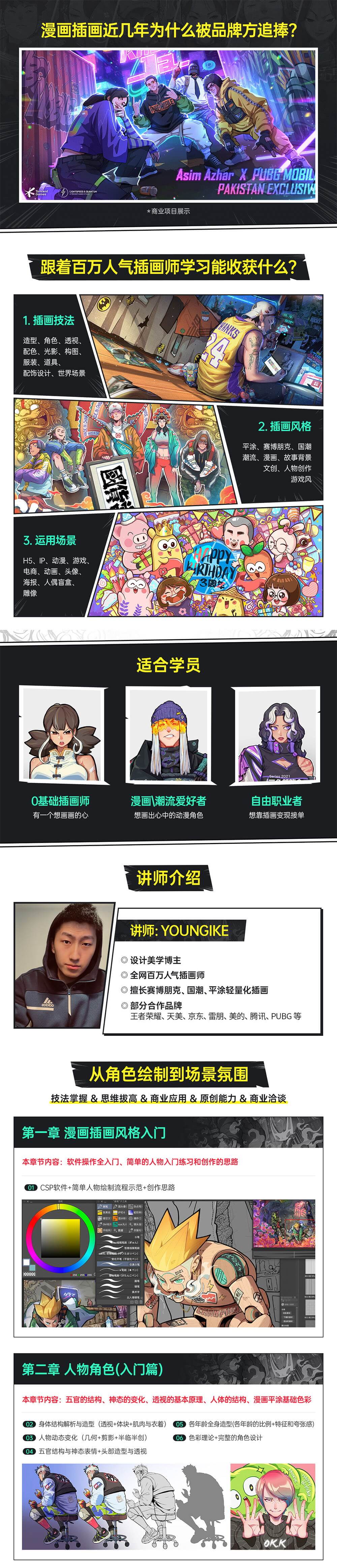 YOUNGIKE 零基础漫画插画商业班