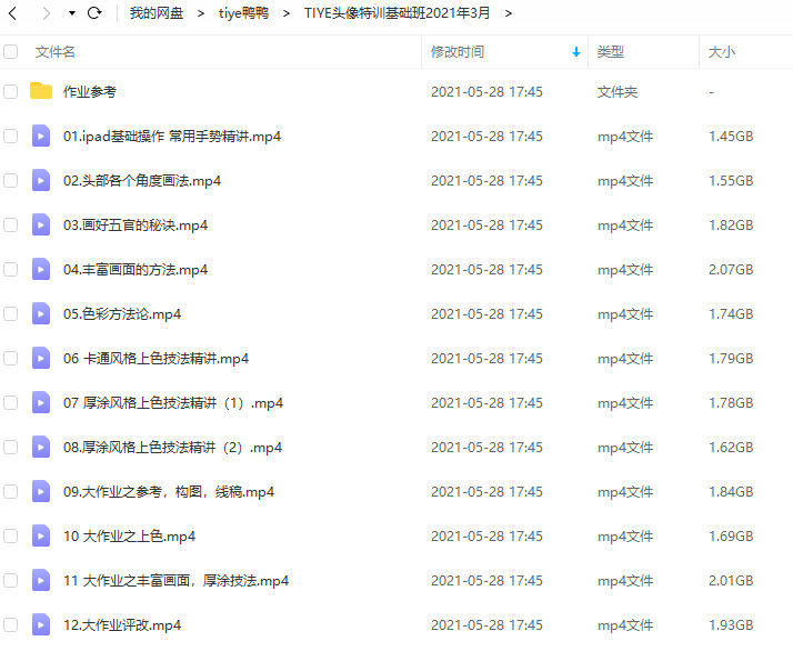 tiye鸭鸭ipad插画课2021年3月已完结【有笔刷】