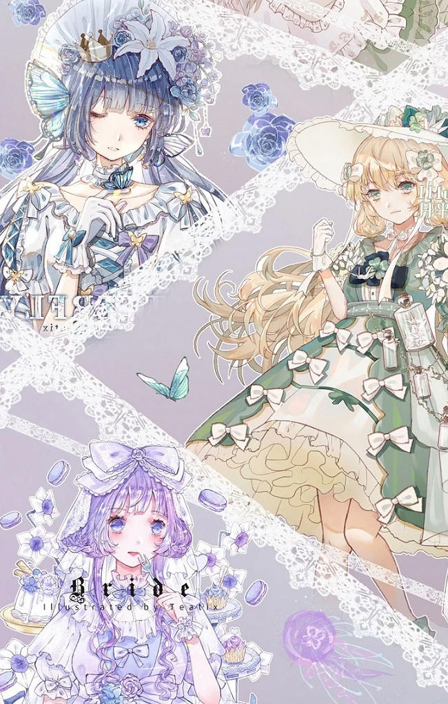 【月半狼叫】商业lolita立绘设计班2019年【】