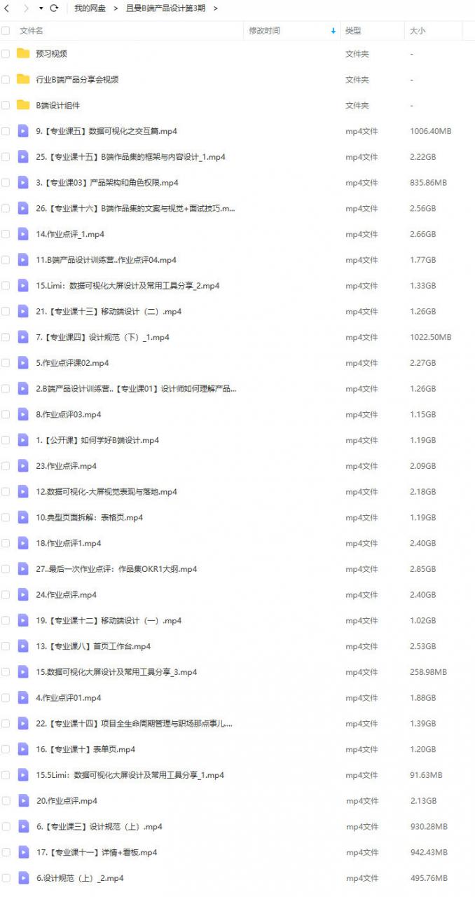 且曼学院B端产品设计第3期2021年【画质清晰】