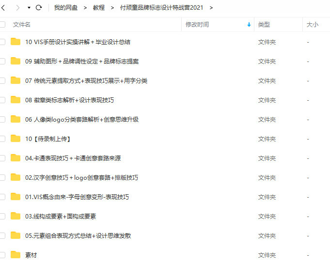 付顽童LOGO品牌标志设计特战营2021年8月【有素材】