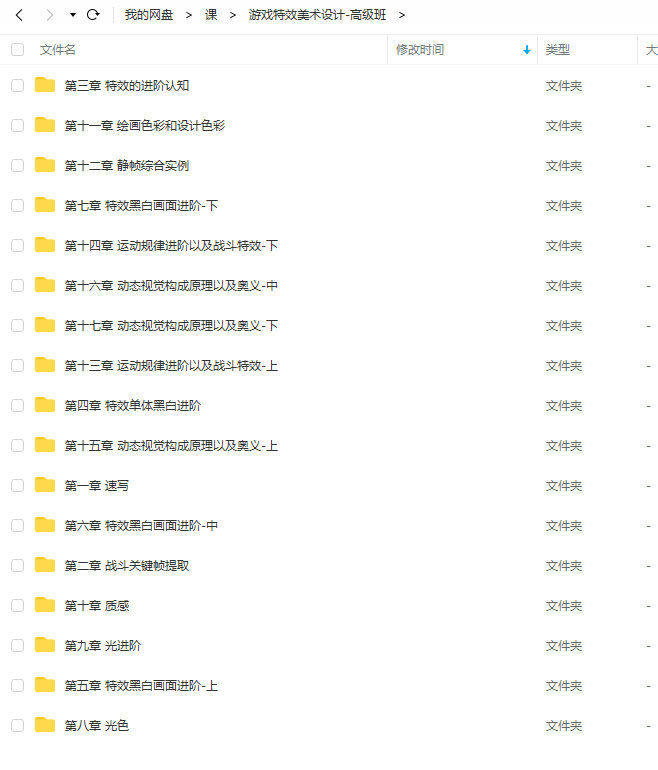 游戏特效美术设计高级班【只有视频】