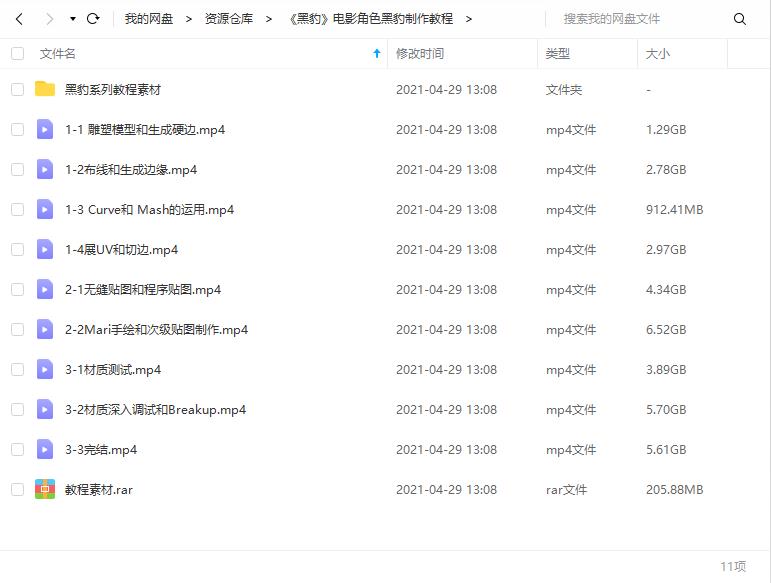 影视级次世代cg角色黑豹制作教程（带素材）