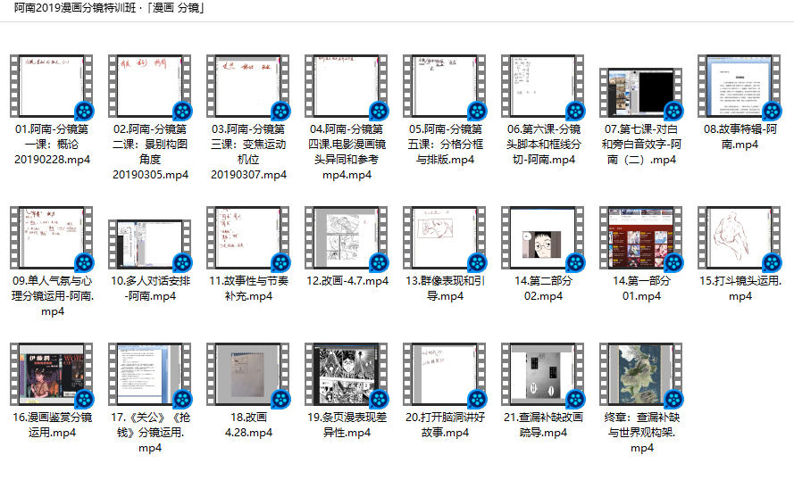 阿南漫画分镜特训班2019年【】