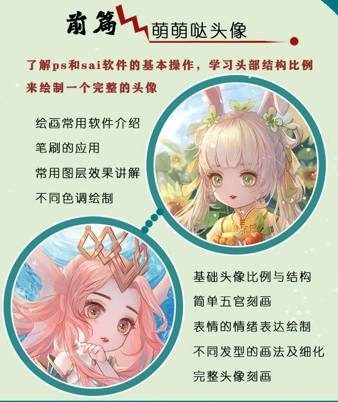 叶紫紫古风Q版厚涂班第一期2020年4月结课【有笔刷课件】