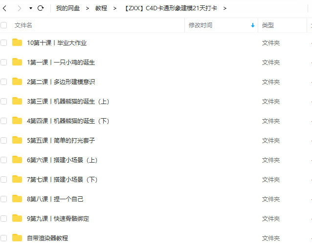 【ZXX】C4D卡通形象建模21天打卡2019年9月结课【有素材】