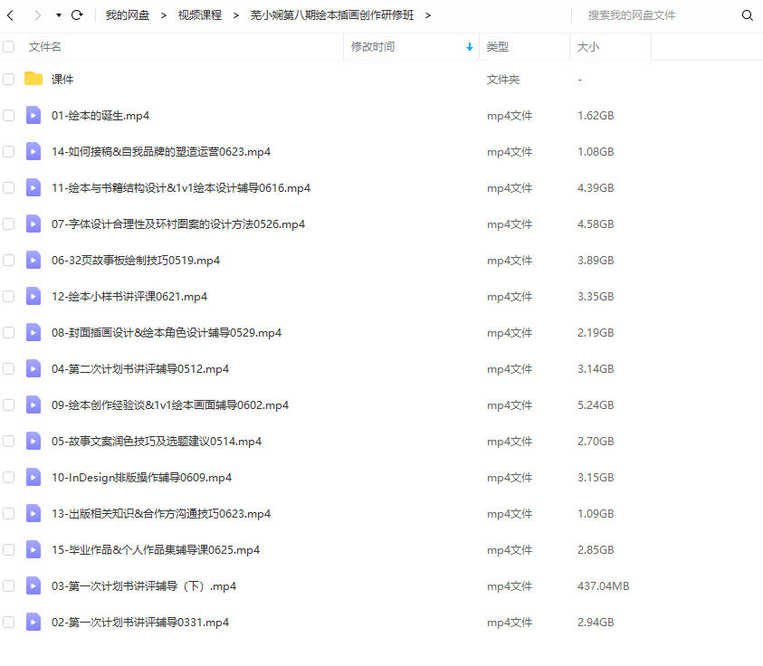 芜小娴第八期2021绘本插画创作研修班【有课件】