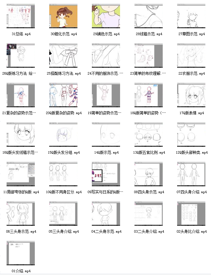 【小粉菇】Q版漫画人物入门教学网课资源插图1