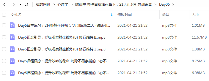 陈德中21天正念减压课程插图1