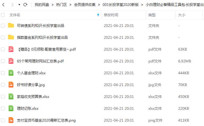 长投学堂 小白理财必备精品工具包插图1