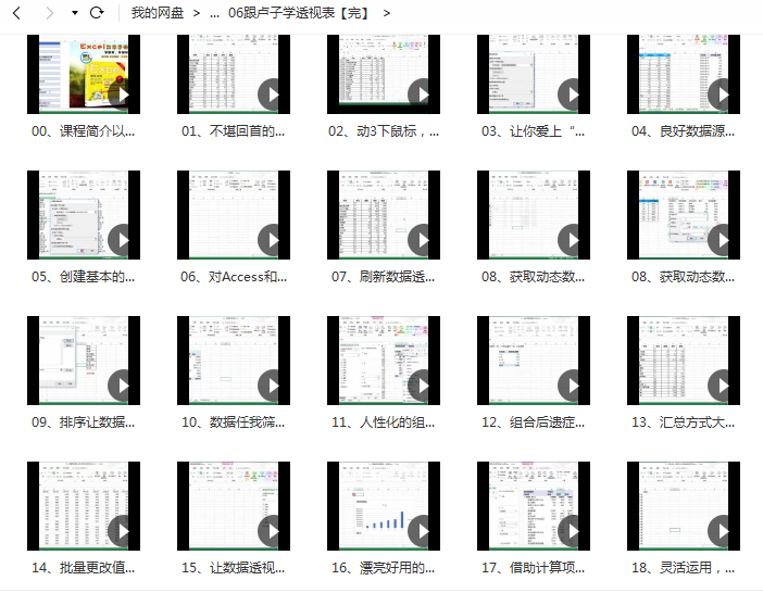 跟卢子学透视表视频网课资源插图1