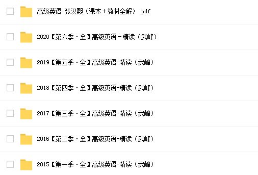 武峰高级英语一到六季百度云资源插图1