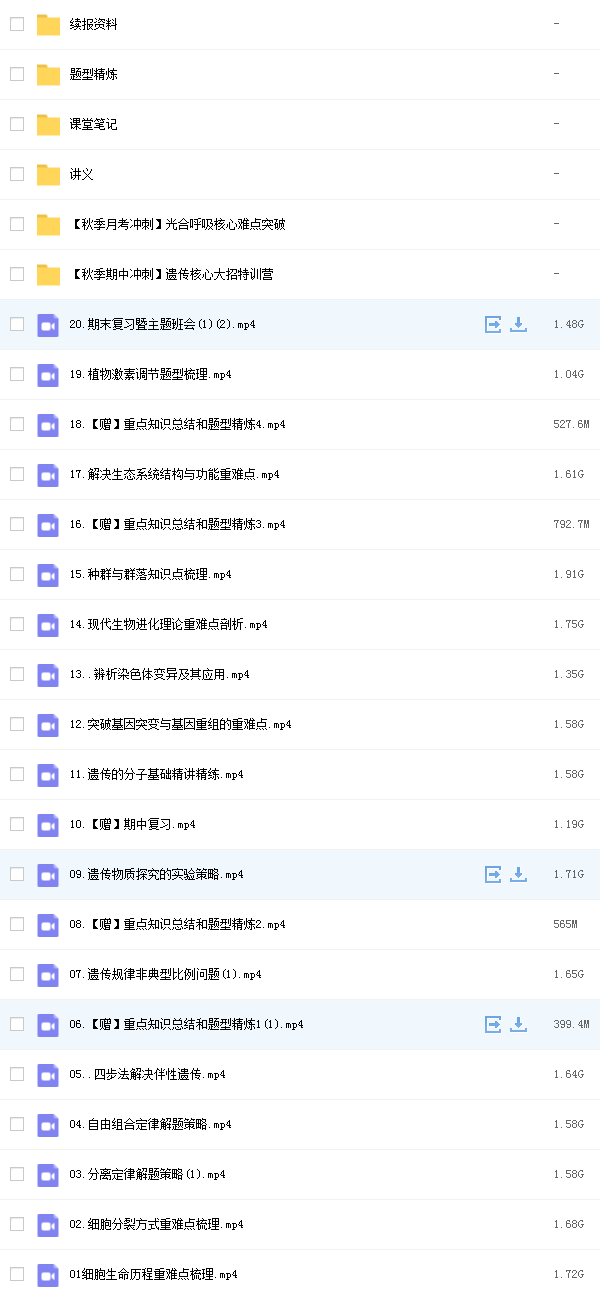 2022高三段瑞莹生物秋季班网课资源.png