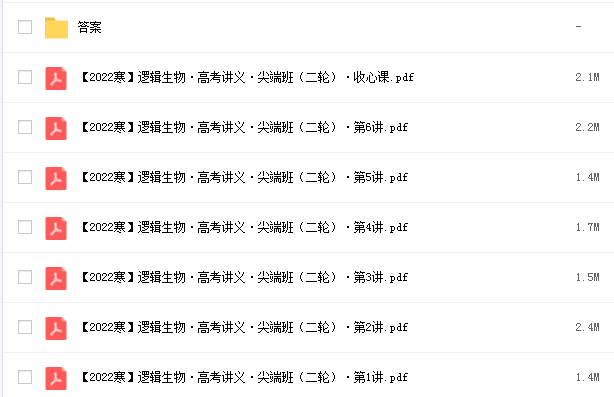 2022高三苏萧伊生物寒假班网课资源插图1