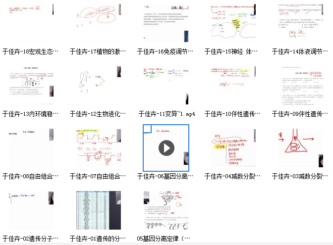 2022高考于佳卉生物网课资源百度云插图1