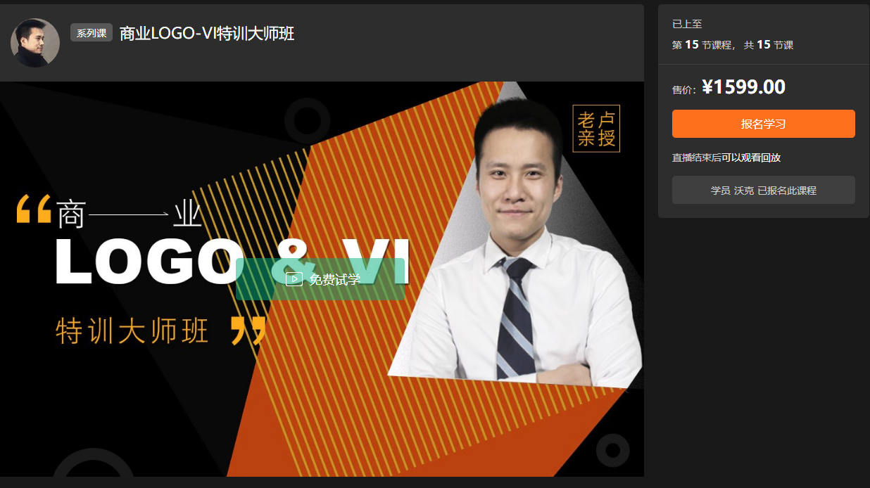 卢帅 商业LOGO-VI特训大师班（超清）