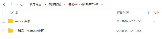 美萌minor头像插画教程2020年新课高清有素材