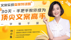 文案实战变现特训营,30天手把手教你成为顶尖文案高手,一字值千金(完结)百度云下载