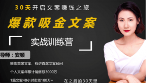 爆款吸金文案训练营【完结】