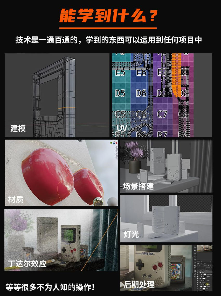 Blender中文教程GameBoy全流程制作2021年6月结课【超清有素材】插图3