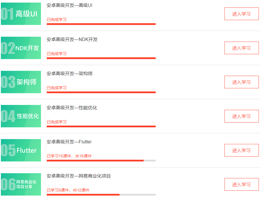 网易云微专业-安卓高级开发工程师【阶段6完结】价值12580元