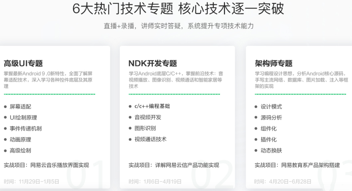 网易云微专业-安卓高级开发工程师【阶段6完结】价值12580元